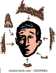 Vector illustration of an actor