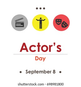 vector illustration for actors day in september