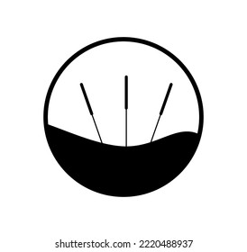 vector illustration of acupuncture icon on a white background