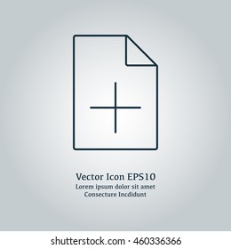 Vector illustration of add file icon