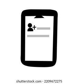 vector illustration add friends on social media