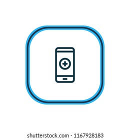 Vector illustration of add icon line. Beautiful telephone element also can be used as plus icon element.