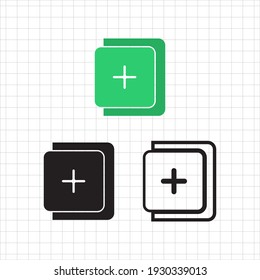 vector illustration add, add icon on smartphone app