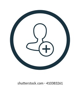 Vector illustration of add user icon
