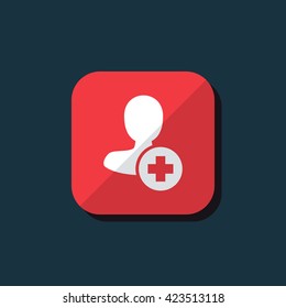 Vector illustration of add user icon