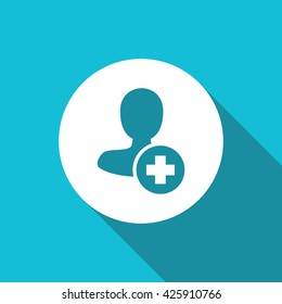 Vector illustration of add user icon