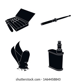 Vector illustration of addiction and euphoria sign. Collection of addiction and habit stock symbol for web.