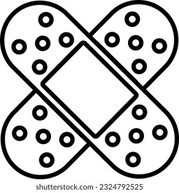 Vector illustration of adhesive strips. First aid bandage.