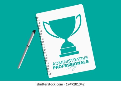 Vector Illustration of Administrative Professionals Day, Secretary Day holiday, celebration, card, poster, logo