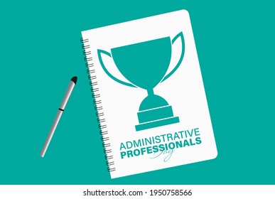 Vector Illustration of Administrative Professionals Day, Secretary Day holiday, celebration, card, poster, logo