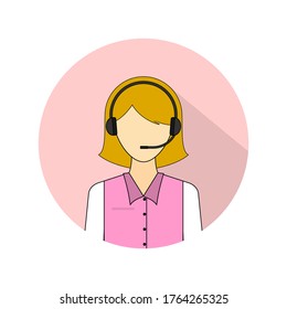 vector illustration of the administrator avatar icon. Perfect template for office design.