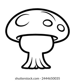 Vector illustration of an adorable mushroom.