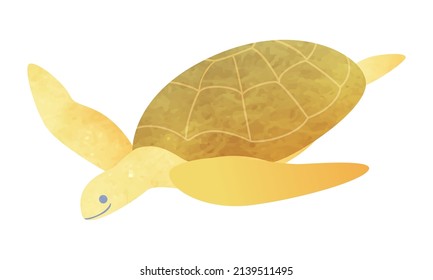 Vector illustration of adorable sea turtles