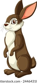 Vector illustration of an adorable standing rabbit