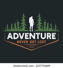 Vector illustration of Adventure badge for logo, t-shirt, etc