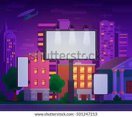 Vector illustration of an advertising billboard