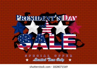 Vector illustration for advertising campaigns for President's Day celebration. Perfect for your business.