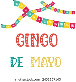 Vector illustration for advertising, poster, announcement, invitation, party, greeting card, fiesta, bar, restaurant, menu.Cinco De Mayo logo. Hand drawn lettering and chili pepper.