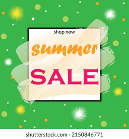 vector illustration advertising poster summer sale