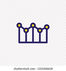 Vector illustration of adwords campaign icon colored line. Beautiful advertisement element also can be used as statistic icon element.