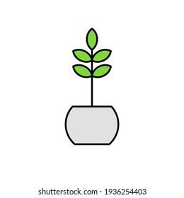 vector illustration of aesthetic botanical icon