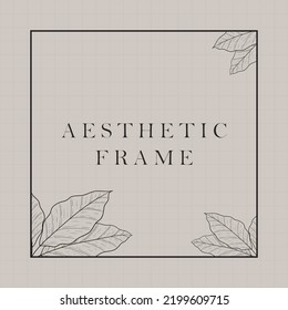 Vector illustration of aesthetic leaves for background. simple and elegant aesthetic design. Perfect for Home Decor, Wall Art Poster, or T-shirt Print.