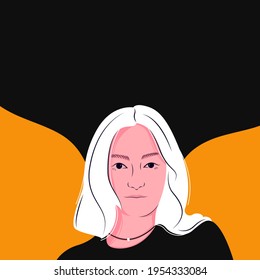 vector illustration of aesthetic woman