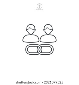 A vector illustration of an affiliate icon, symbolizing partnership, referral, or network marketing. Perfect for denoting affiliate programs, sales, or online business