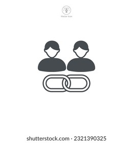 A vector illustration of an affiliate icon, symbolizing partnership, referral, or network marketing. Perfect for denoting affiliate programs, sales, or online business