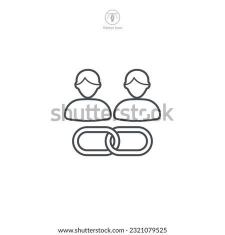 A vector illustration of an affiliate icon, symbolizing partnership, referral, or network marketing. Perfect for denoting affiliate programs, sales, or online business