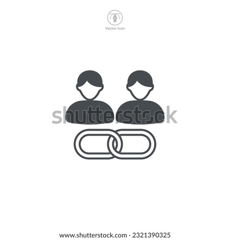 A vector illustration of an affiliate icon, symbolizing partnership, referral, or network marketing. Perfect for denoting affiliate programs, sales, or online business
