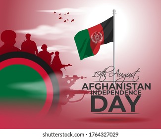 Vector illustration for Afghanistan  Independence Day -19 august 