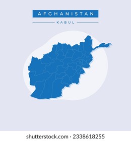 Vector de ilustración del mapa de Afganistán