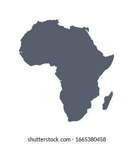 Vector illustration: Africa map, silhouette of the continent