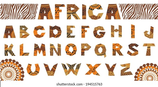 Vector Illustration Of The African Alphabet