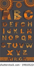 Vector Illustration Of The African Alphabet