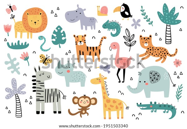 346 Tiger Elephant Monkey Snake Parrot Images, Stock Photos & Vectors ...