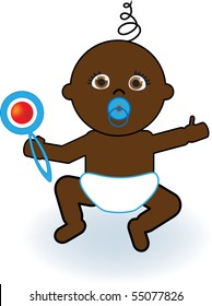 Vector illustration of african babi