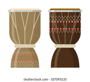 Vector illustration of African djembe drum