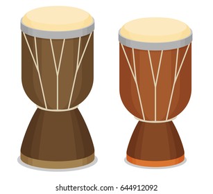 Vector illustration of African djembe drum
