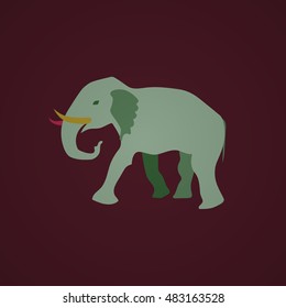 Vector illustration African elephant 