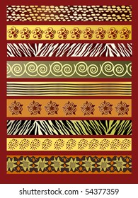 A vector illustration of African fabric in earth tones