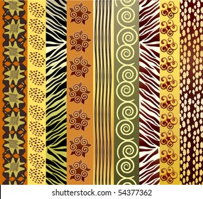 A vector illustration of African fabric in earth tones