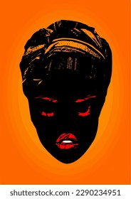 Vector illustration of African inspired art