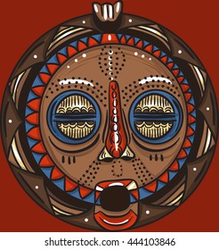 vector illustration african mask