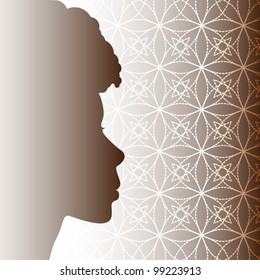 Vector Illustration of Afro Beauty with Abstract Background