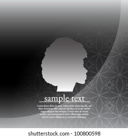 Vector Illustration of Afro Beauty with Modern Abstract Background
