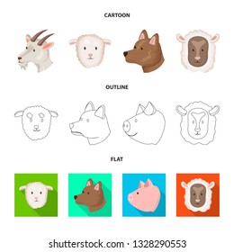 Vector illustration of agriculture and breeding icon. Collection of agriculture and organic  stock symbol for web.