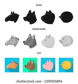 Vector illustration of agriculture and breeding icon. Collection of agriculture and organic  vector icon for stock.