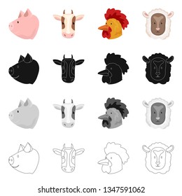 Vector illustration of agriculture and breeding icon. Collection of agriculture and organic  stock vector illustration.
